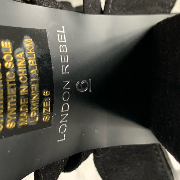 Black tie up velour heels - Picture 5 of 5